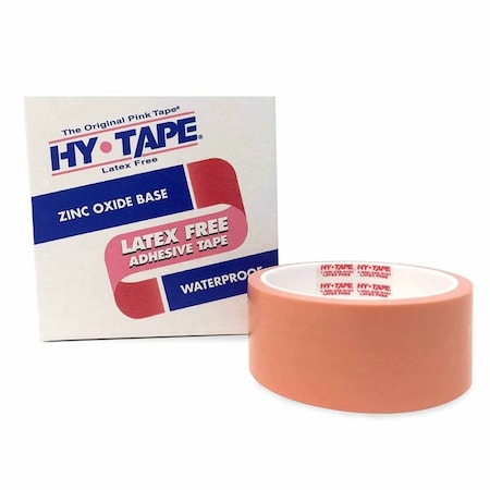 Hy-Tape Waterproof Medical Tape Pink 1 Inch X 5 Yard Zinc Oxide Adhesive Zinc Oxide NonSterile, 36PK 110BLF